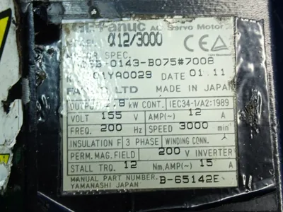 Used FANUC A06B0143B075#7008 Motors (misc) Ohio US | HGR 24 #887345