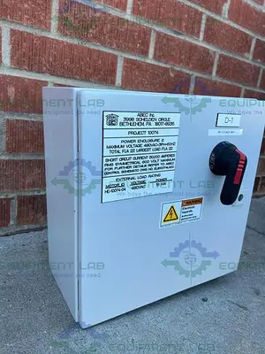 USED INDUSTRIAL CONTROL PANEL 1244250 STANDARD ENCLOSURE 9" X 15.5" X 16"