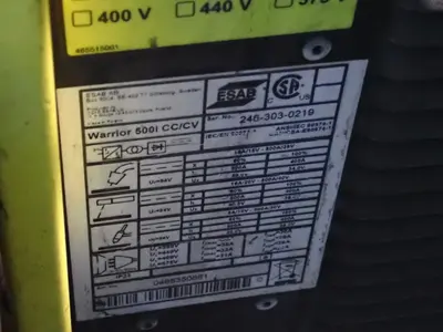 Used ESAB WARRIOR 500 CC/CV Welding Machinery (Other) Ohio US | HGR 24 #1048049
