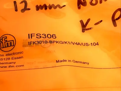 New | in-Stock ifm IFK3010-BPKG/K1/V4A/US-104 Proximity Sensors Michigan US | Maverick Industrial Sales #1389122