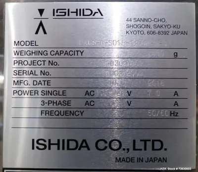 Used ISHIDA DACS-GN Checkweighers - Belt Illinois US | Aaron Equipment #908636