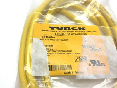 RKC 4.5T-2-RSC 4.5T/CS10288 | Turck  Eurofast Cordset U0883-71 - New