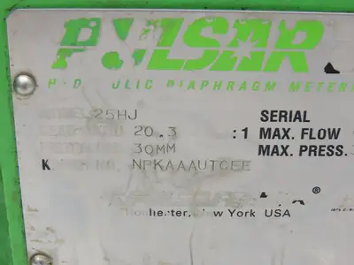 Pulsafeeder Pulsar 25H Hydraulic Diaphragm Metering Pump 9.75 GPH 1/2"NPT 460V