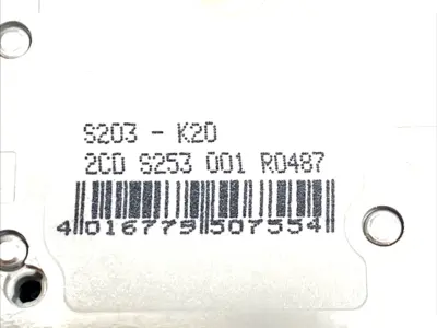 USED ABB MINIATURE CIRCUIT BREAKER 3-POLE 20A K CURVE 277/480Y VAC