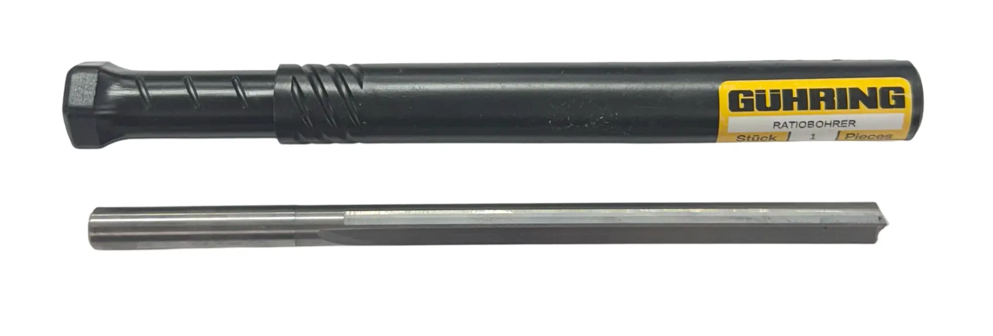 Guhring 5/16" Solid Carbide Drill 10xD Straight Flute 4 Facet Point Coolant Thru 130 Deg