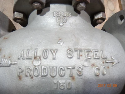 Alloy Steel Products Co. 4", Class 150, 188SMO, Globe Valve