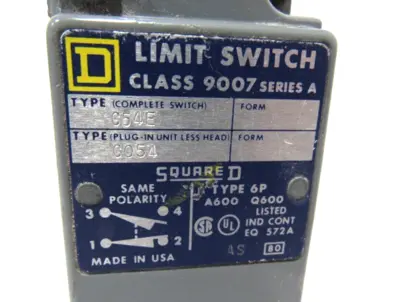 USED SQUARE 9007C54E LIMIT SWITCH