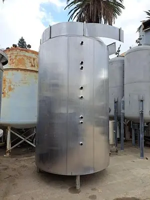 Tank, 2,000 Gallon, 304 Stainless Steel, Jacketed, Full Vacuum #S744961