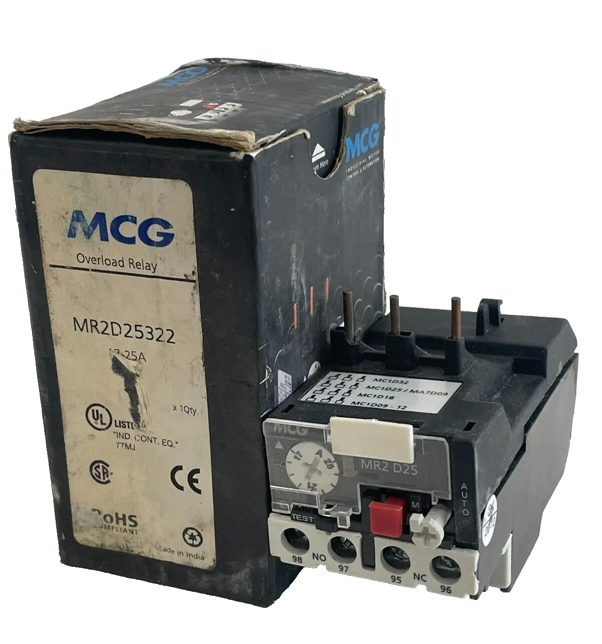 NEW MCG MR2D25322 OVERLOAD RELAY MR2D25