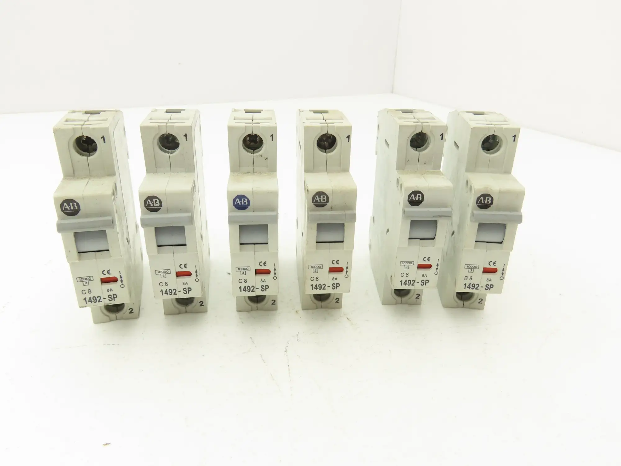 Allen Bradley 1492SP1C080 1492-SP1C080 Circuit Breaker 8A 1 Pole Lot of 6