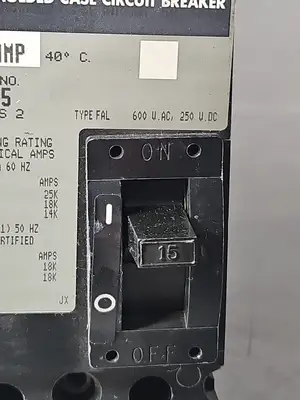 Square D FAL26015 Circuit Breake 15 amp 2 pole 600 volt (BIN434)