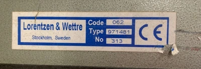 Lorentzen &amp; Wettre tensile tester