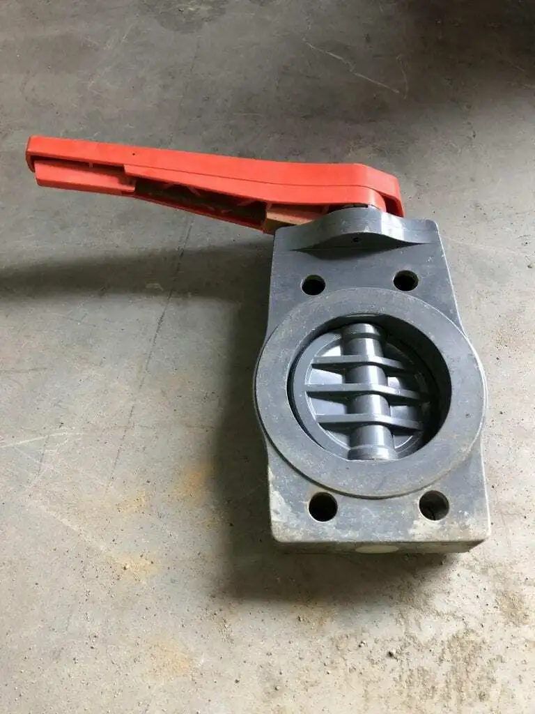 Georg Fischer +GF+ Type 367 6″ PVC Manual 4 Lug Butterfly Valve DN150