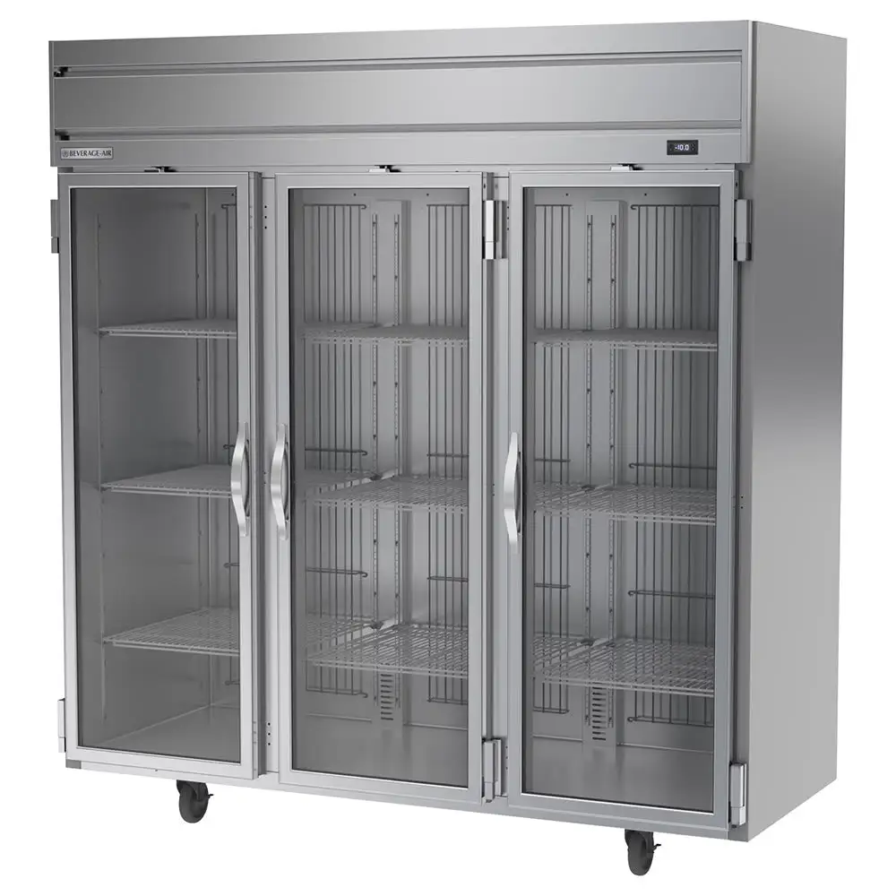 Beverage-Air HFPS3HC-1G 78" Horizon Series Three Section Reach In Freezer, (3) Left/right Hinge Glass Doors, 115v
