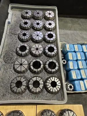 Large Lot of Various Size Collets ER-32, ER-40, ER-16