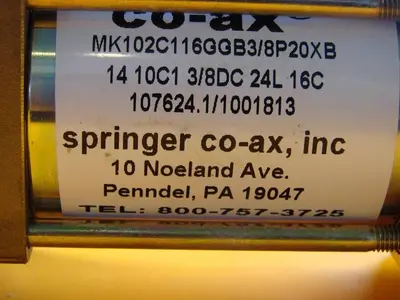 USED SPRINGER CO-AX MK102C11GGB3/8P20XB