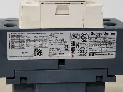 USED SCHNEIDER ELECTRIC LC1D25