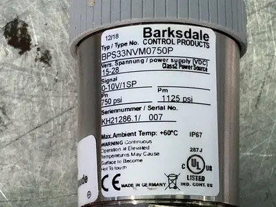 New | in-Stock BARKSDALE BPS33NVM0750P Pressure Switches Ohio US | HGR 24 #1316428
