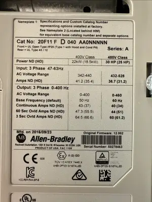 USED Allen-Bradley Powerflex 753