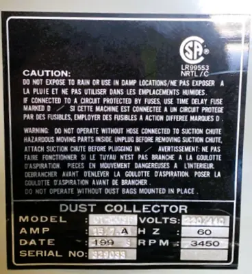Unimac CT-203F Dust Collector
