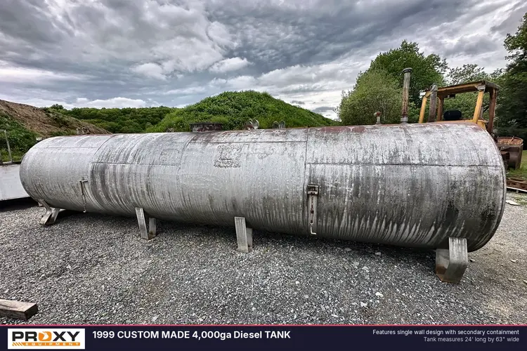 Used 1999 CUSTOM MADE 4,000GA DIESEL TANK Stainless Steel Tanks Pennsylvania US | Proxy Equipment #1385068