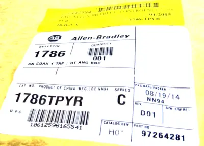 ALLEN BRADLEY 1786TPYR COAXIAL TAP CABLE NEW, SURPLUS