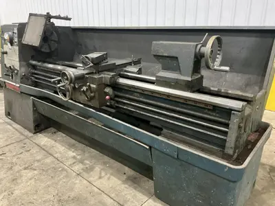 21" X 84" CLAUSING MODEL #21 ENGINE LATHE METRIC & 3.5" HOLE: YOBRO #25140