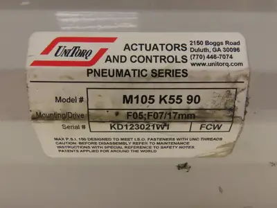 UniTorq M105 K55 90 Pneumatic Valve Actuator M Series F05;F07/17mm