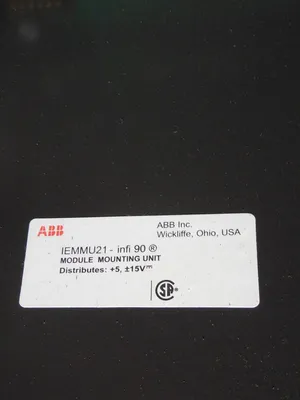 ABB / Bailey Controls IEMMU21 infi 90 Module Mounting Unit Slot Rack Used