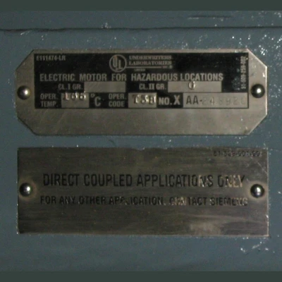 Siemens 250 HP Explosion Proof Electric Motors