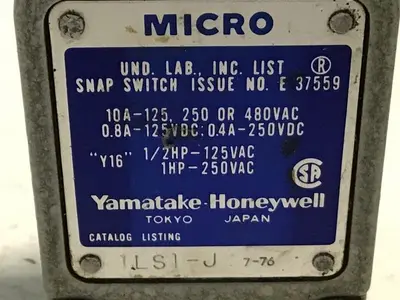Used YAMATAKE 1LS1-J Relays & Switches Michigan US | Ideal Machinery #1260328