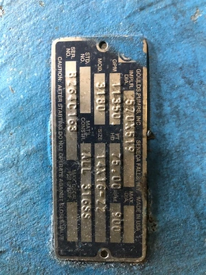 USED Goulds 3180XL