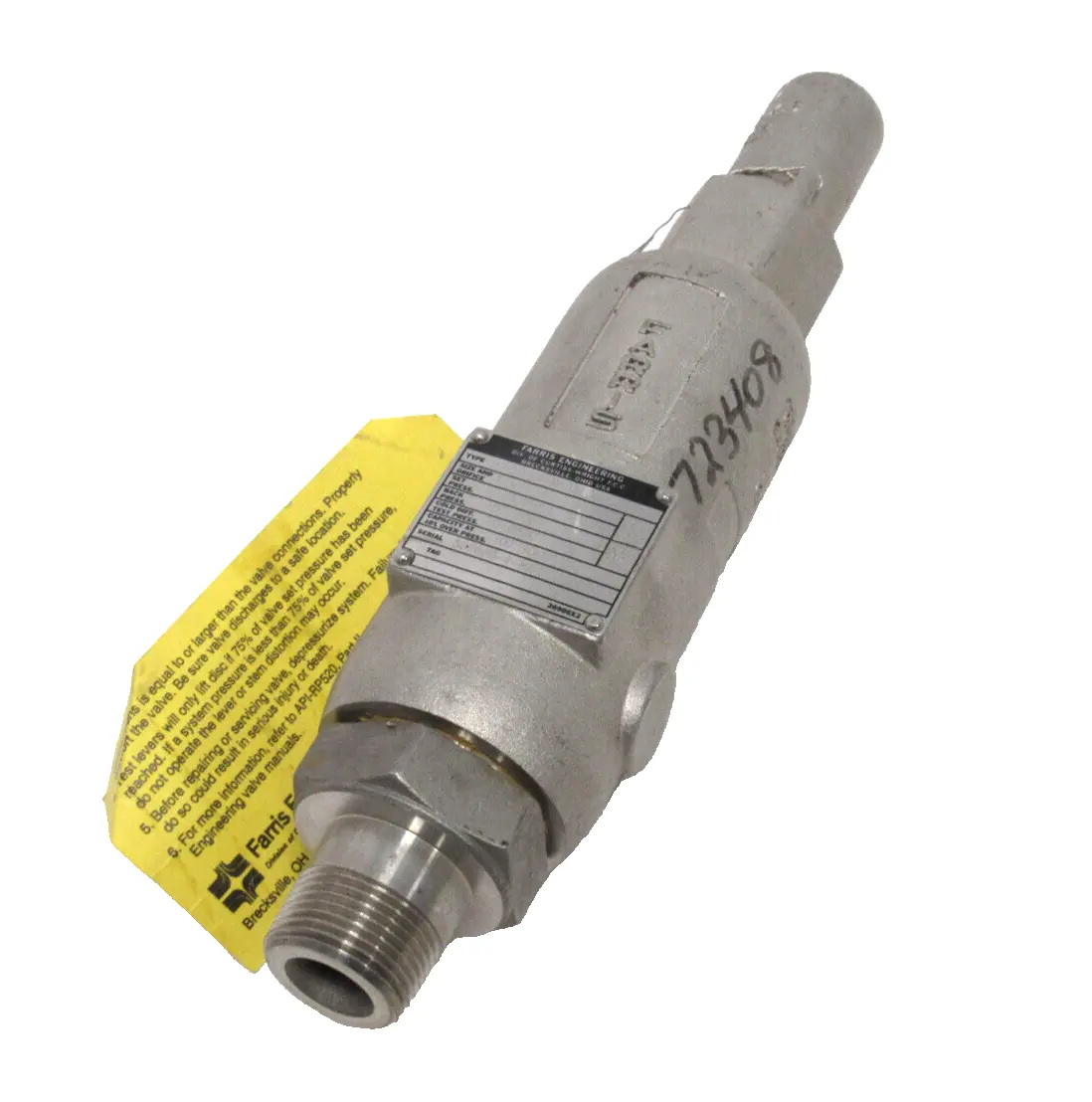 NEW FARRIS 27CC33-M20S4/SP RELIEF VALVE 70PSI 27CC33M20S4SP