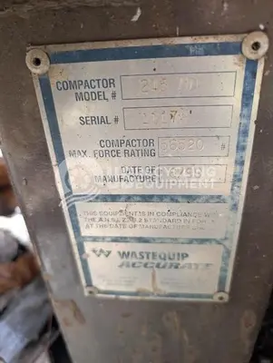 Used 1999 WASTEQUIP 245HD STATIONARY COMPACTOR Misc Recycling Ohio US | US Recycling Equipment #1303937