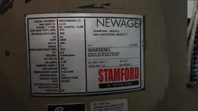 USED CUMMINS/STAMFORD 300KW DIESEL GENERATOR