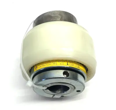 USED KTR SIZE 1 RUFLEX® TORQUE LIMITER WITH BOWEX® CURVED-TOOTH GEAR COUP.