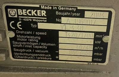 BECKER 12" X 18" (2) VACUUM CHUCKS