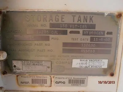 Tank, 1,285 Gallon, S/st, Ln2 Storage, 65 PSI, Cryogenic, #S737837