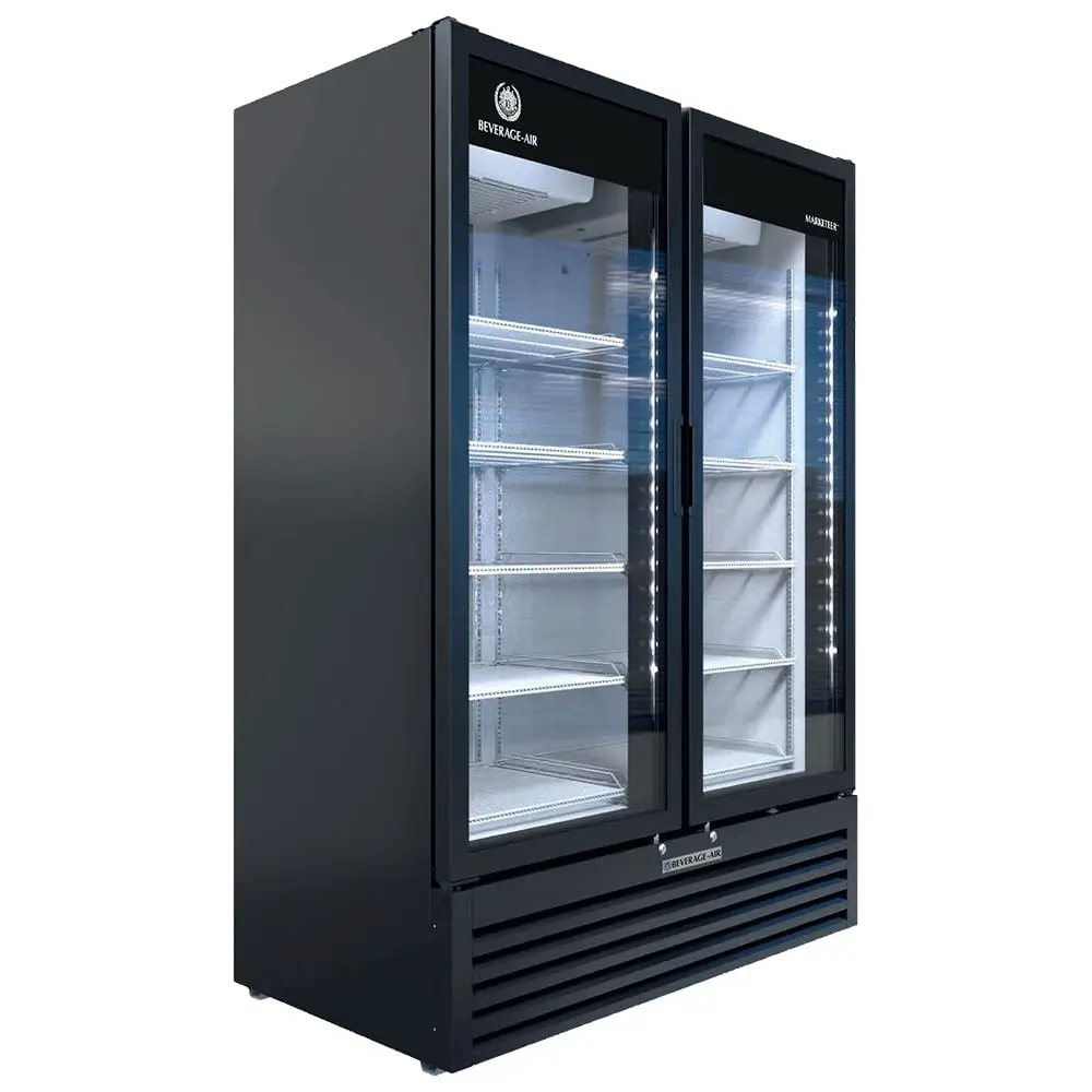 Beverage-Air MT53-1B 54 1/4" Marketmax™ Two Section Glass Door Merchandiser - (2) Left/right Hinge Doors, Black, 115v