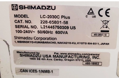 USED SHIMADZU LC-2030C PLUS