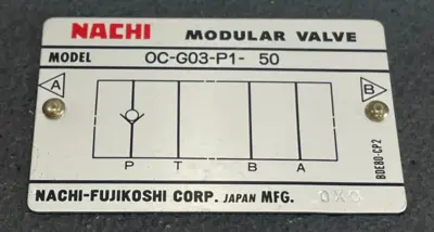 NEW NACHI OC-G03-P1-50 MODULAR VALVE OCG03P150