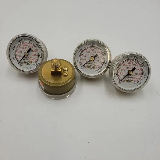 New | in-Stock PRESSURE GAUGE 1/8" NPT REAR MOUNT PRESSURE GAUGE, 1-1/2" DIAL DIAMETER 4000 PSI *NEW* Universal Pressure Meters | ND Industrial Surplus #1219440