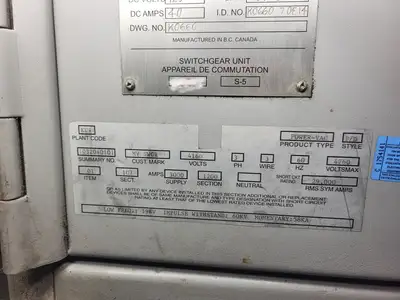 4160Volts 1200Amp 3Ph Switchgear Unit PowerVac VB1 4.16-250-3w/D-Feeder Breaker