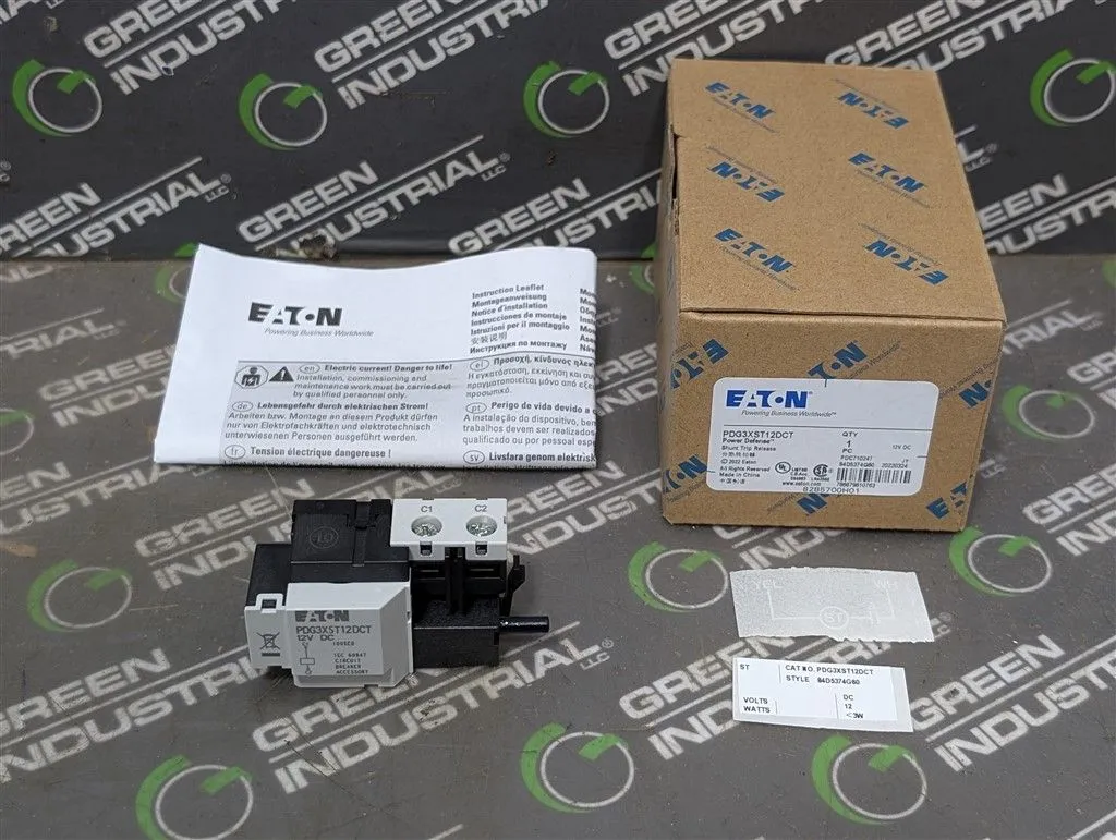 Eaton PDG3XST12DCT Power Defense Shunt Trip Release Module 12VDC New NIB