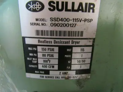 USED SULLAIR SSD400-115V-PSP