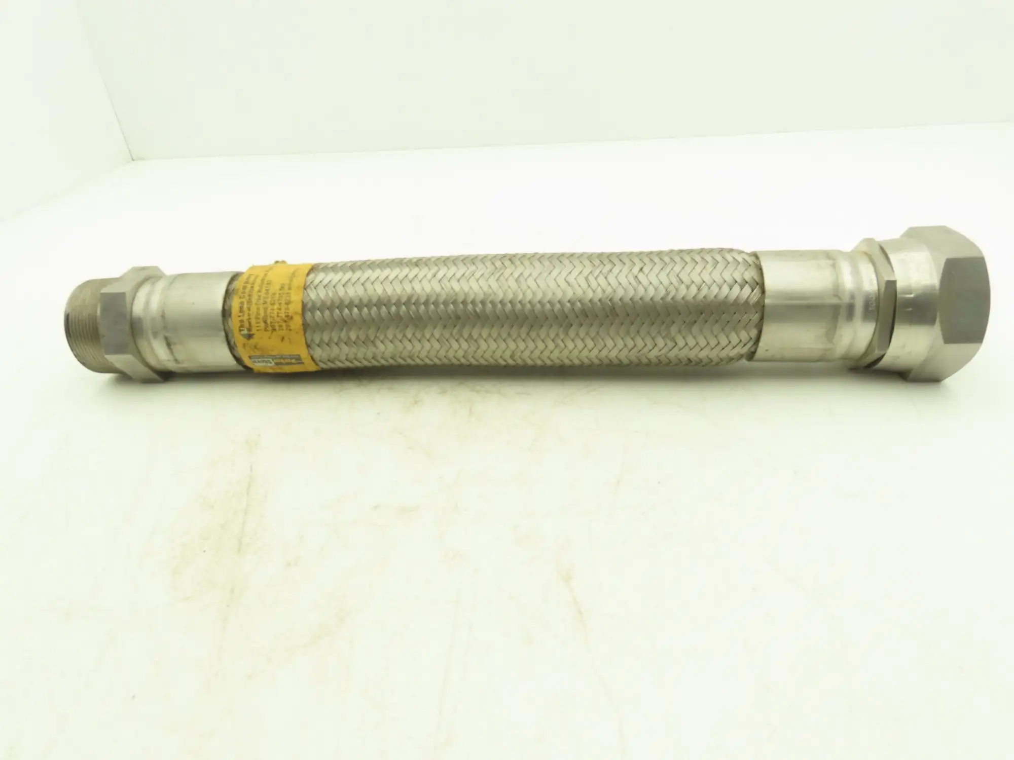 Parker 18" Braided Stainless Steel Flex Hose 2" NPT to 2" Female 37 Degree