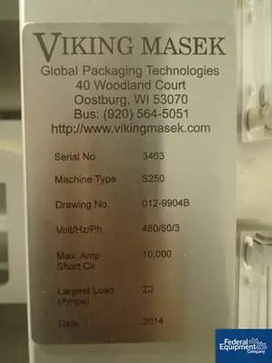 USED Viking Masek Viking Masek Vertical Form Fill and Seal Unit, Model S250