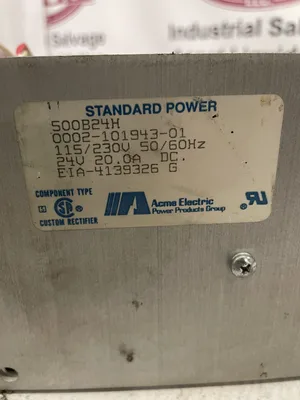 Acme Electric 500B24H Standard Power Transformer 0002-101943-01 115/230V 24V