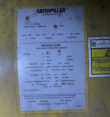 USED 2008 CATERPILLAR 3516BHD