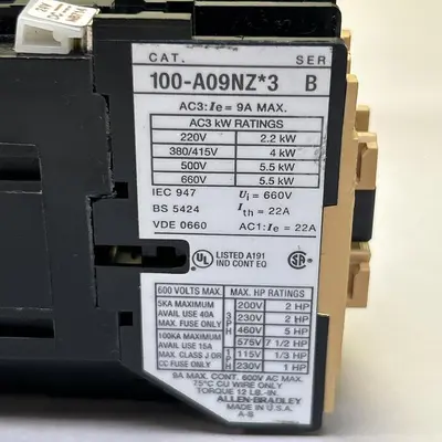 USED ALLEN-BRADLEY 100-A09NZ*3